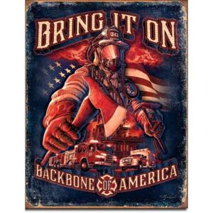 Plechová cedule: Bring It On (Backbone America) - 40x30 cm