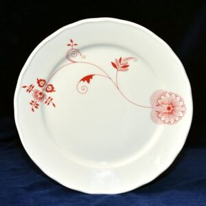 Český porcelán a.s. Talíř mělký 26 cm, cibulák ECO červený na ivory, Český porcelán a.s