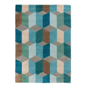 Ručně všívaný kusový koberec Infinite Scope Teal Modrá, Rozměr 80x150 cm Flair Rugs koberce Mujkoberec_103489