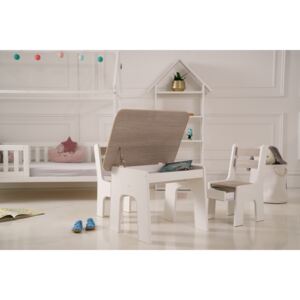 Vingo Dětský stolek otevírací s přihrádkou v dubovém odstínu