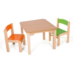 Hajdalánek Dětský stolek MATY + židličky LUCA (oranžová, zelená) MATYLUCAORZE