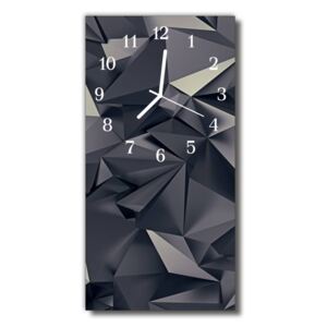 E-shop24, 60x30 cm, Hnn15416357 Nástěnné hodiny obrazové na skle - Design černý
