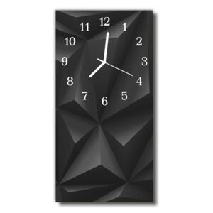 E-shop24, 60x30 cm, Hnn55108994 Nástěnné hodiny obrazové na skle - Design černý