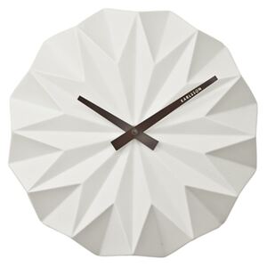 KARLSSON Nástěnné hodiny Origami bílé, Vemzu