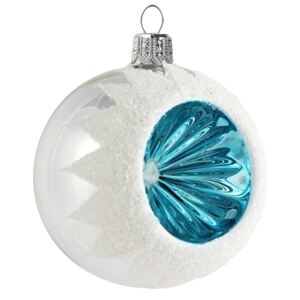 Vánoční ozdoba bílá s modrým reflektorem