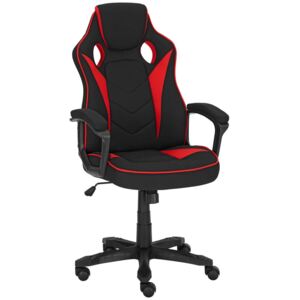 Xora Herní Židle, Červená, Černá, Mikrovlákno červená, černá 65,5x110(120)x69