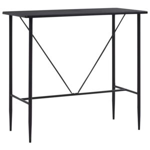 Barový stůl černý 120 x 60 x 110 cm MDF