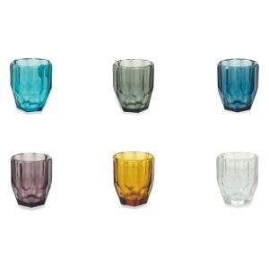 VILLA D’ESTE HOME Set sklenic na vodu Royal 6 kusů, barevný, tvar broušeného drahokamu, 230 ml