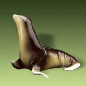 Porcelánové figurky Duchcov Lachtan 18,5 x 15,5 x 14,5 cm, Luxor, Porcelánové figurky zvířat Duchcov