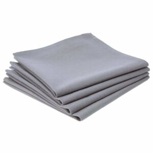 Bavlněné ubrousky v šedé barvě, 4 kusy, 40x40 cm
