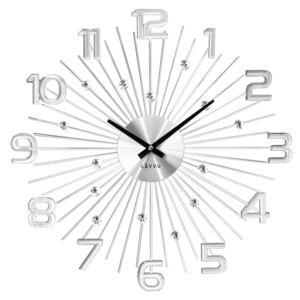 Designové stříbrné paprskovité hodiny LAVVU CRYSTAL Sun LCT1150 (POŠTOVNÉ ZDARMA!!)