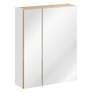 Závěsná skříňka se zrcadlem - CAPRI 842, šířka 60 cm, bílá
