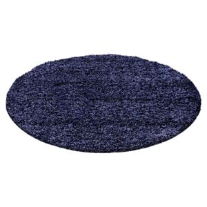 Ayyildiz Kusový koberec Shaggy Life 1500 modrý vysoký vlas, kulatý 080x080 cm