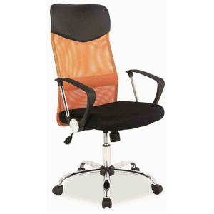 Kancelářská židle LOCK, 107-116x62x50x45-54, černá/oranžová