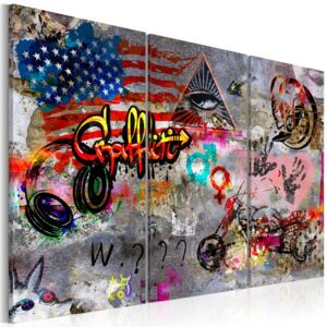 Obraz na plátně Bimago - American Graffiti 90x60 cm