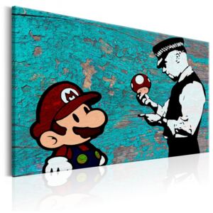 Obraz na plátně Bimago - Banksy on Wood 90x60 cm