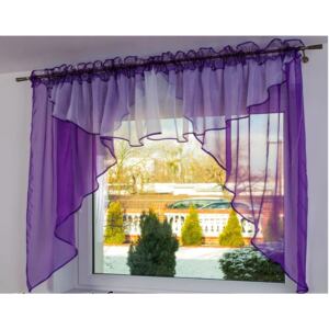 Fabryque curtain Hotová voálová záclona Paris 350x150cm různé barvy Barva: tmavě fialová
