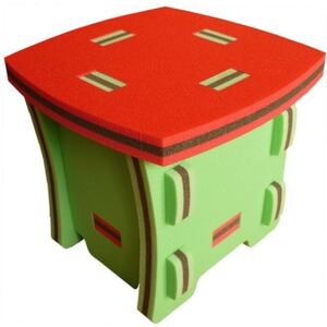 Pěnová židlička - Červeno-zelená
