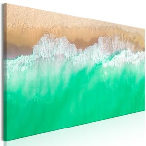 Obraz na plátně Bimago - Coast (1 Part) Narrow Green 120x40 cm