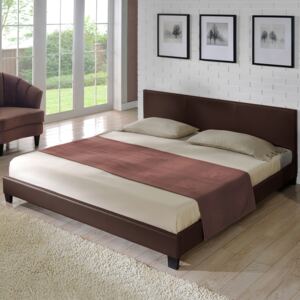 Corium® Moderní manželská postel "Barcelona" HTB-1056 - tmavě hnědá - 180 x 200 cm