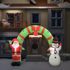 Vánoční nafukovací Santa a sněhulák brána LED 300 x 90 x 280 cm