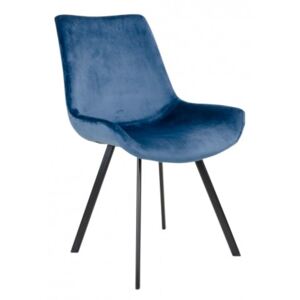 House Nordic Jídelní židle DRAMMEN modrá / černá podnož