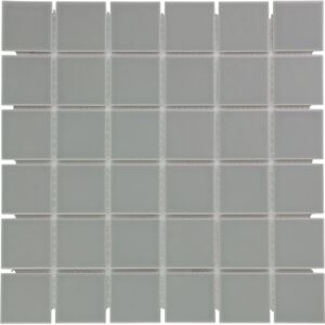The Mosaic Factory Keramická mozaika šedá Grey Glossy 48 4,8x4,8 (30,9x30,9) cm - AF13327