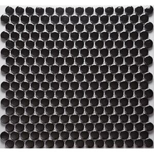 FIN Keramická mozaika černá KOLEČKA Černá Lesk kolečka prům. 1,9 (31,5x31) cm - LVKN915
