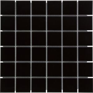 The Mosaic Factory Keramická mozaika černá Black mat 48 4,8x4,8 (30,9x30,9) cm - AM13317