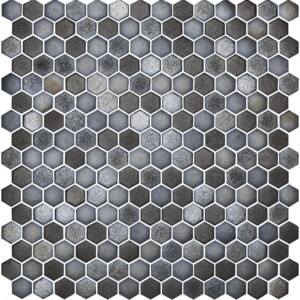 Hisbalit Obklad mozaika skleněná béžová TEXTURAS AMBIENT hexagony 2,3x2,6 (33,3x33,3) cm - HEXAMBI
