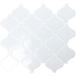 FIN Keramická mozaika bílá ARABESKA Bílá Lesk 7,4x7,8 (28x24,5) cm - LPALG100