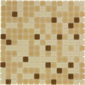 The Mosaic Factory Obklad mozaika skleněná béžová Brown mix 2x2 (32,3x32,3) cm - GM55
