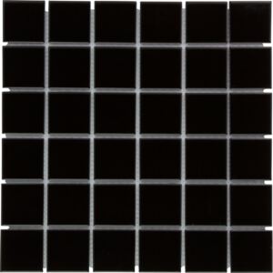 The Mosaic Factory Keramická mozaika černá Black Glossy 48 4,8x4,8 (30,9x30,9) cm - AF13317