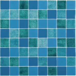 Hisbalit Obklad mozaika skleněná modrá IGUAZU 4x4 (32x32) cm - 40IGUAZLH