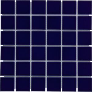 The Mosaic Factory Keramická mozaika modrá Dark Blue Glossy 48 4,8x4,8 (30,9x30,9) cm - AF13084