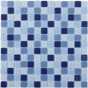 The Mosaic Factory Obklad mozaika skleněná modrá Blue mix 2,3x2,3 (31,8x31,8) cm - MOMIX20