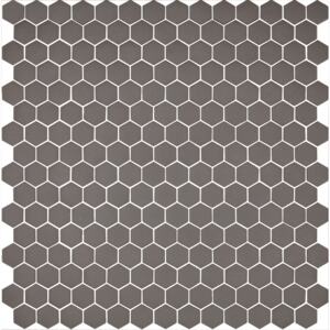 Hisbalit Obklad mozaika skleněná šedá 563 HEXAGONY hexagony 2,3x2,6 (33,3x33,3) cm - HEX563MH