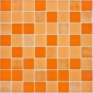 Hisbalit Obklad mozaika skleněná oranžová BOGOTA 4x4 (32x32) cm - 40BOGOTLH