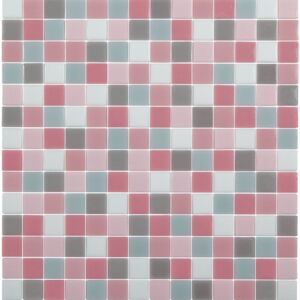 Hisbalit Obklad mozaika skleněná růžová BERLIN 2,5x2,5 (33,3x33,3) cm - 25BERLILH
