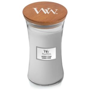 Velká vonná svíčka Woodwick, Lavender & Cedar