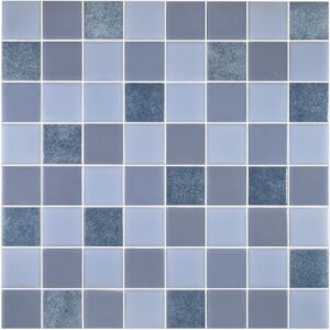 Hisbalit Obklad mozaika skleněná šedá ATENAS 4x4 (32x32) cm - 40ATENALH