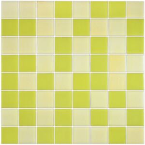 Hisbalit Obklad mozaika skleněná zelená MIAMI 4x4 (32x32) cm - 40MIAMILH
