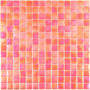 Hisbalit Obklad mozaika skleněná červená LUXE 511 2,5x2,5 (33,3x33,3) cm - 25511LH