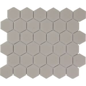 The Mosaic Factory Keramická mozaika béžová HEX5 Taupe Mat hexagony 5,1x5,9 (28,1x32,5) cm - AMH13030