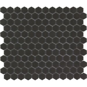 The Mosaic Factory Keramická mozaika černá Black hexagony 2,3x2,6 (26x30) cm - LOH2017