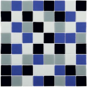 Hisbalit Obklad mozaika skleněná modrá ONTARIO 4x4 (32x32) cm - 40ONTARLH