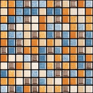 APPIANI Keramická mozaika modrá FUSION 01-25 2,5x2,5 (30x30) cm - XFUS701