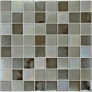 Hisbalit Obklad mozaika skleněná šedá TEXTURAS LOVE 4x4 (32x32) cm - 40LOVE