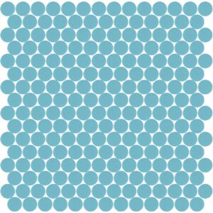 Hisbalit Obklad mozaika skleněná modrá 335B MAT kolečka kolečka prům. 2,2 (33,33x33,33) cm - KO335BMH