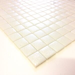 Hisbalit Obklad mozaika skleněná bílá 103A PROTISKLUZ 2,5x2,5 2,5x2,5 (33,33x33,33) cm - 25103ABH